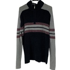 Maxini Mens Chenille Pullover 1/4 zip Rib Sweater Vintage M 2935 EUC